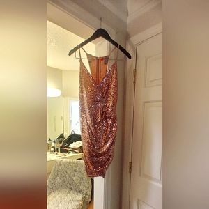 Vintage Pink-quined Cocktail Dress